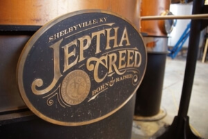 Jeptha Creed Distillery sign.