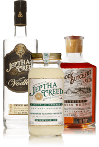 Jeptha Creed spirits bottles.