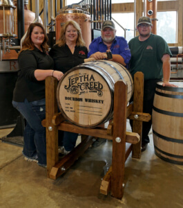 Jeptha Creed Bourbon Whiskey barrel.