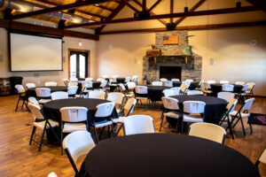 Event space with round tables - jepthacreed