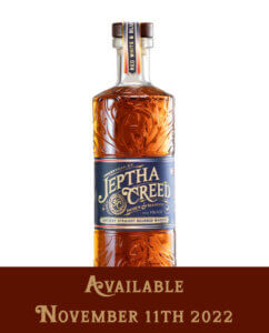 The product is Jeptha Creed Red, White & Blue Kentucky Straight Bourbon Whiskey.