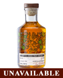 Jeptha Creed PawPaw Brandy Bottle with "Unavailable" at the bottom