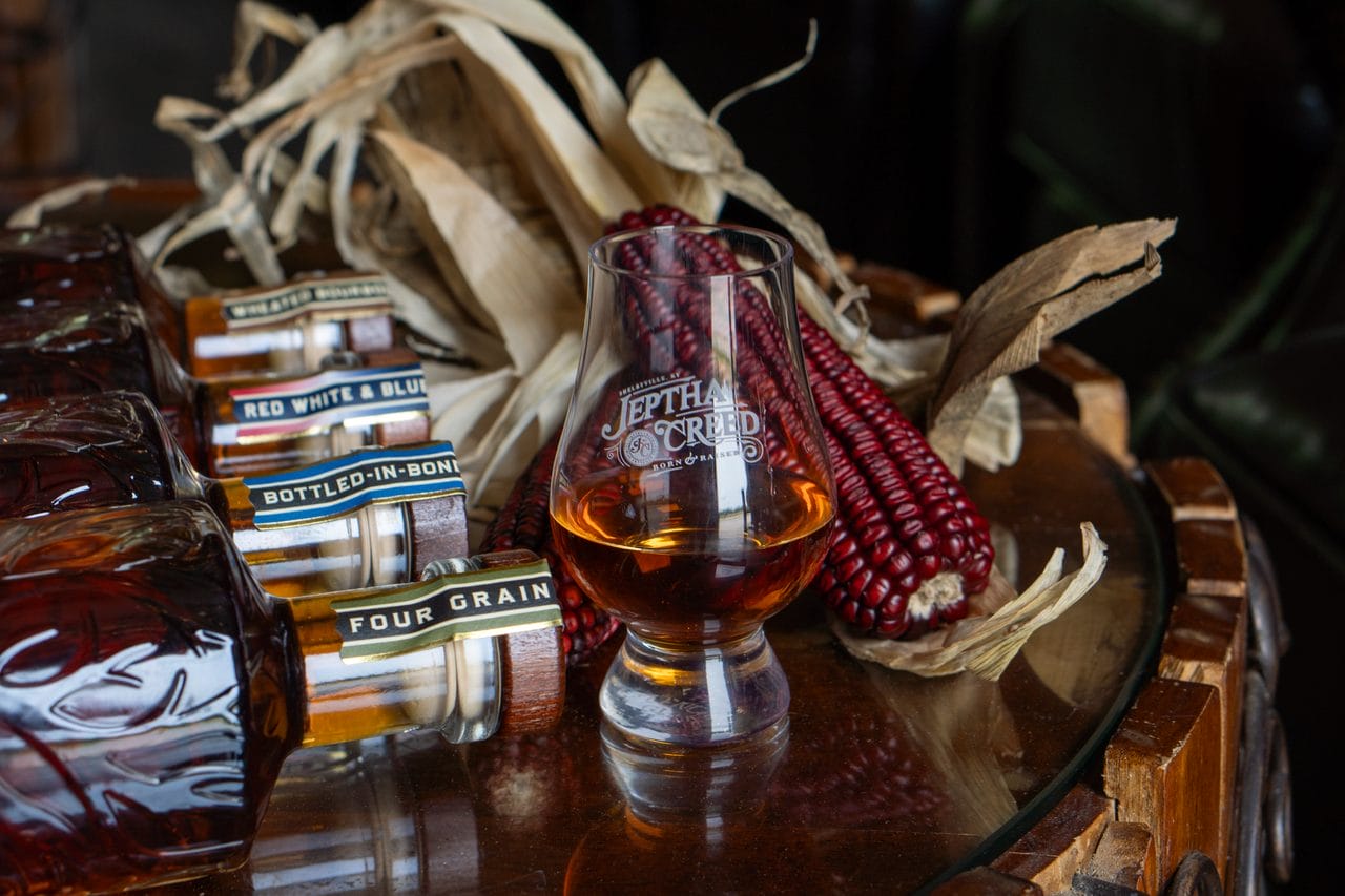 Jeptha Creed on Bourbon Barrel with Bloody Butcher Corn